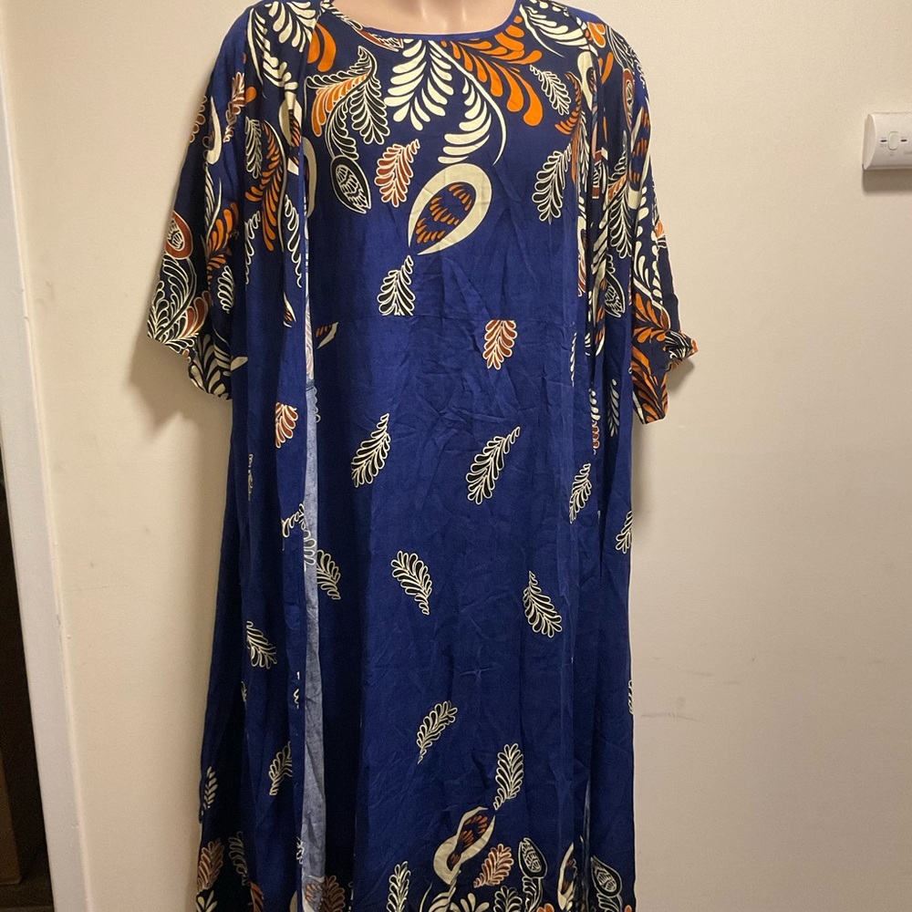 Blue and Orange Dress Set